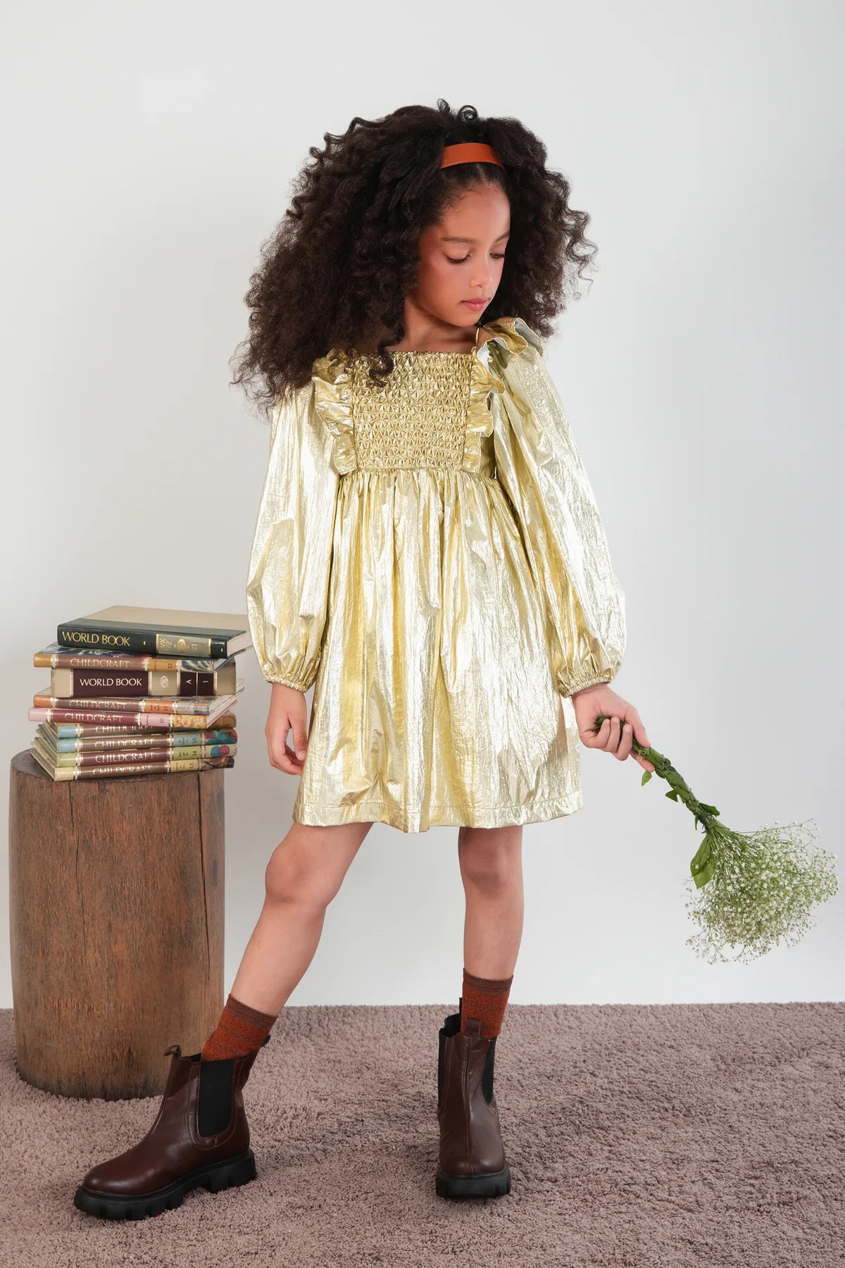 The Louise Foil Full Sleeves Dress