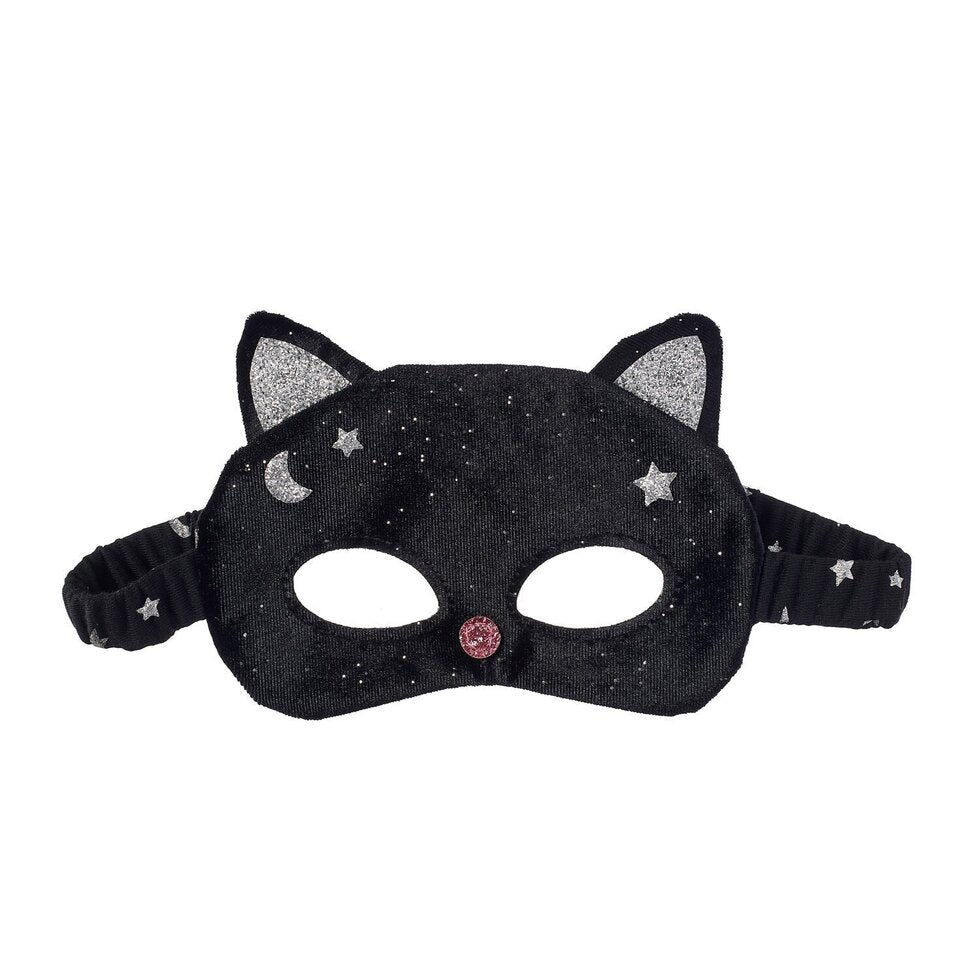 Velvet Black Cat Mask