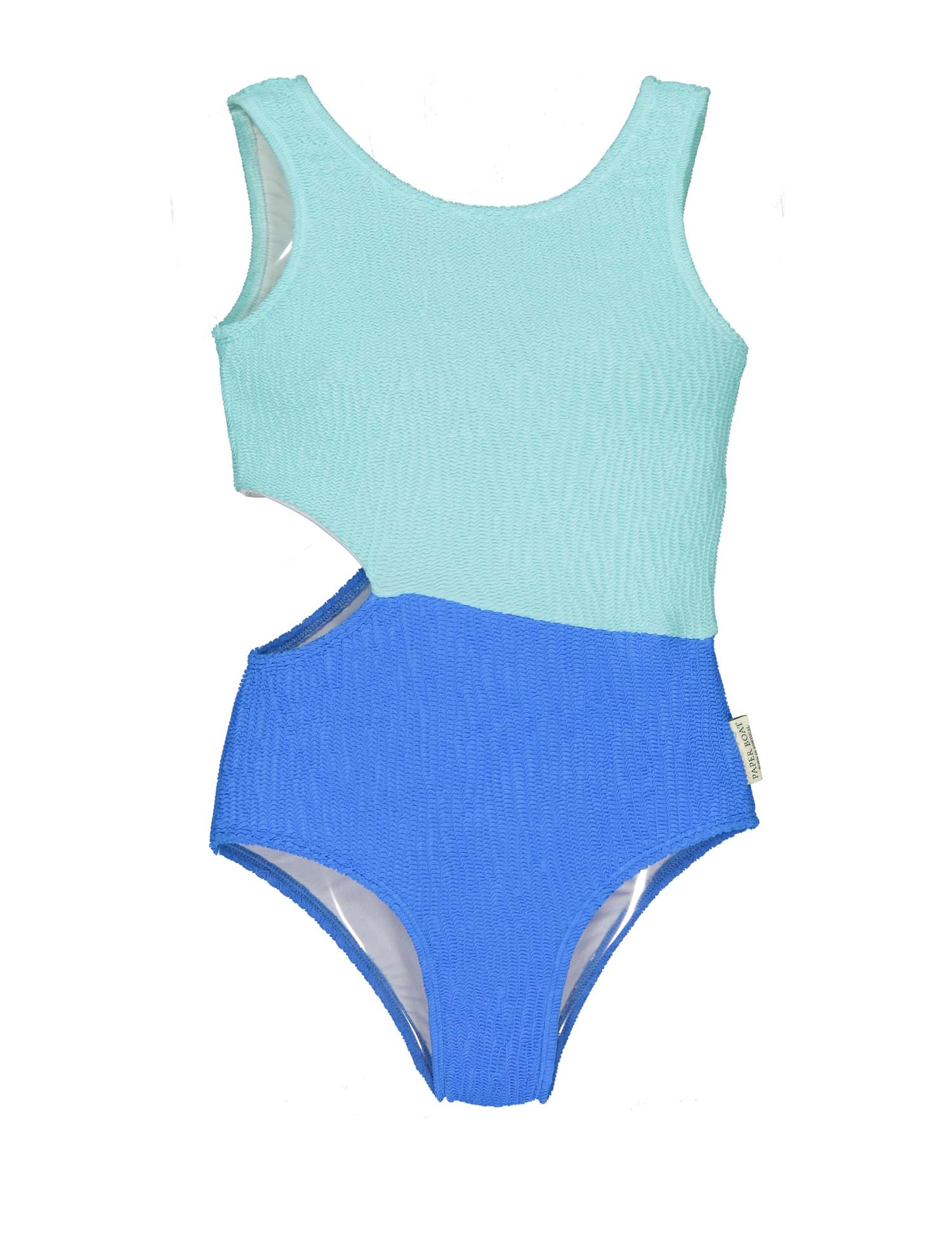 Blue waves textured swimsuit