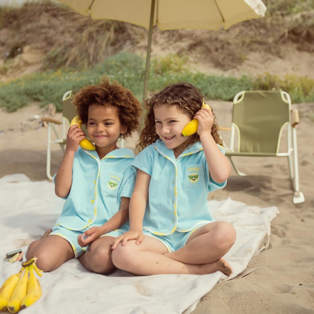 Terry cloth blue set