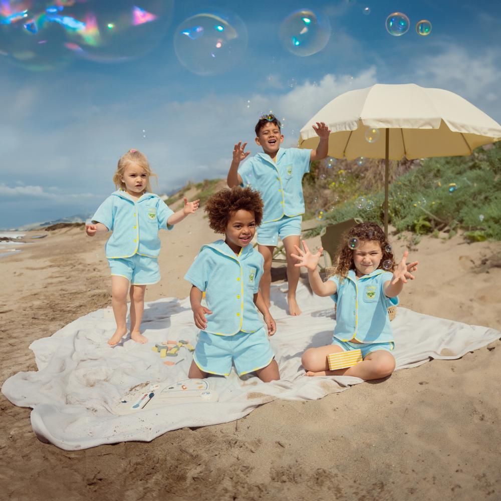 Terry cloth blue set