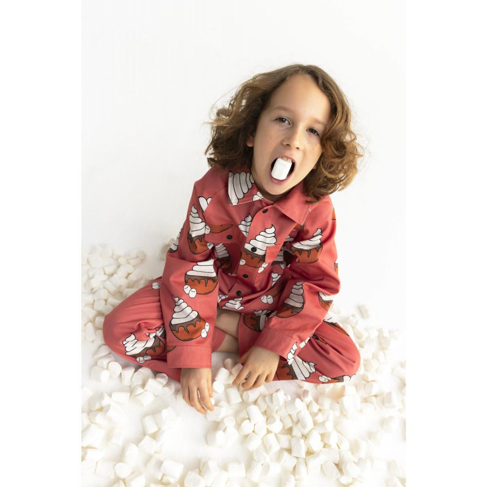 Chocolate red brick light jacket