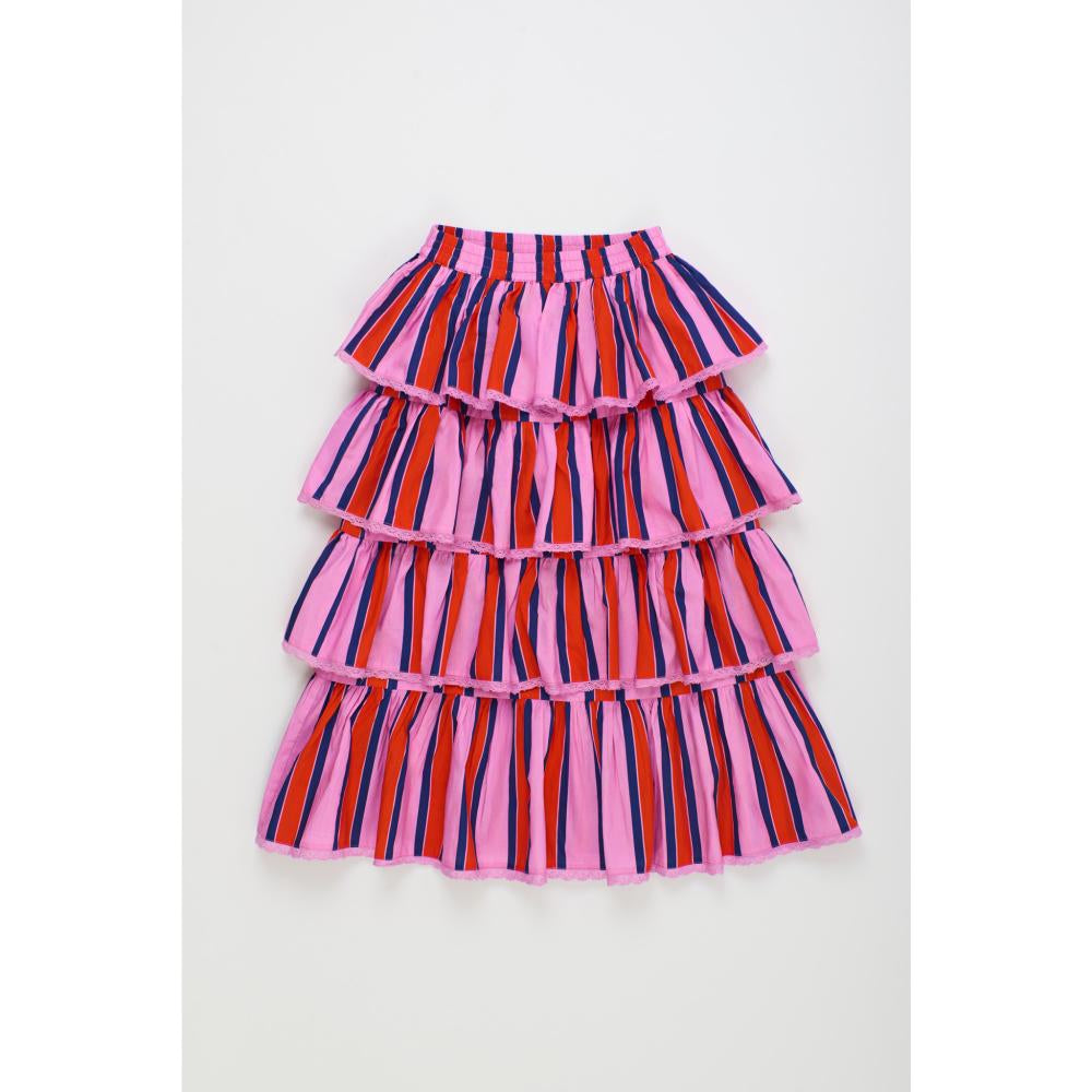 Ruffles stripe skirt