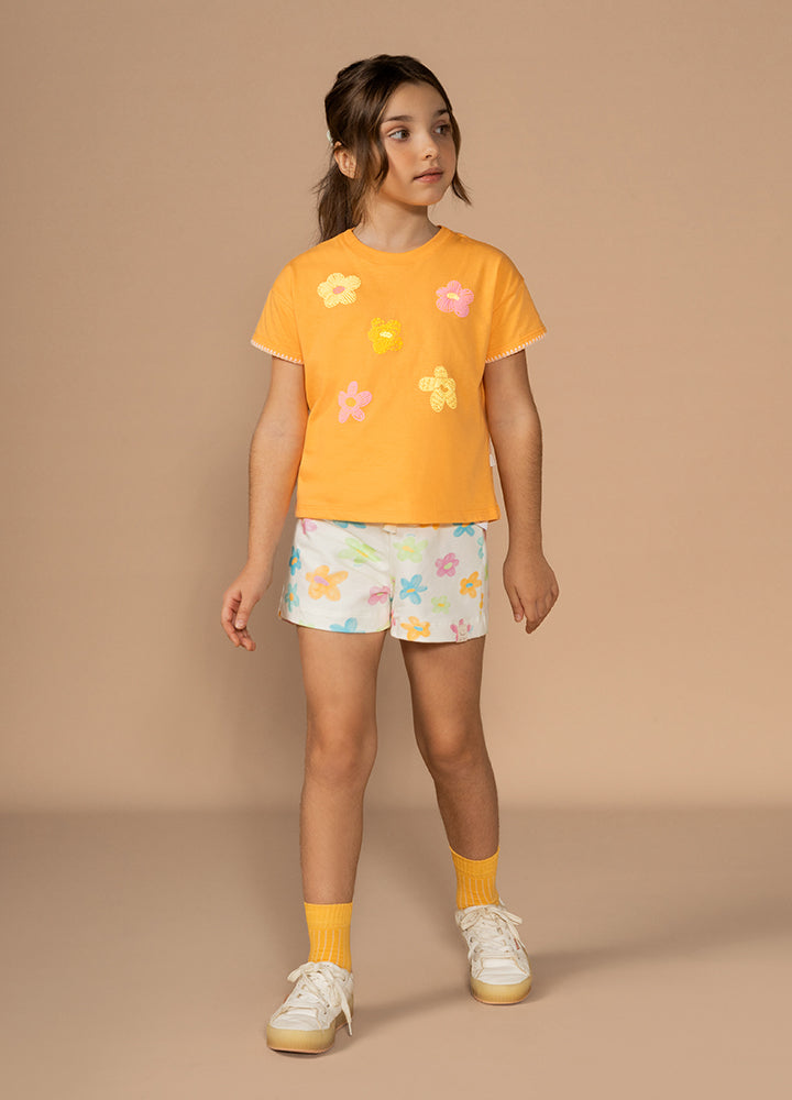 Yellow short/top set