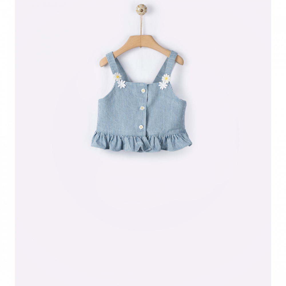 Selini denim stripe top