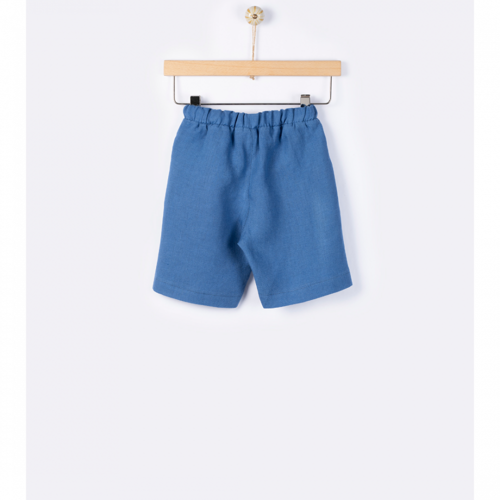 Blue linen short