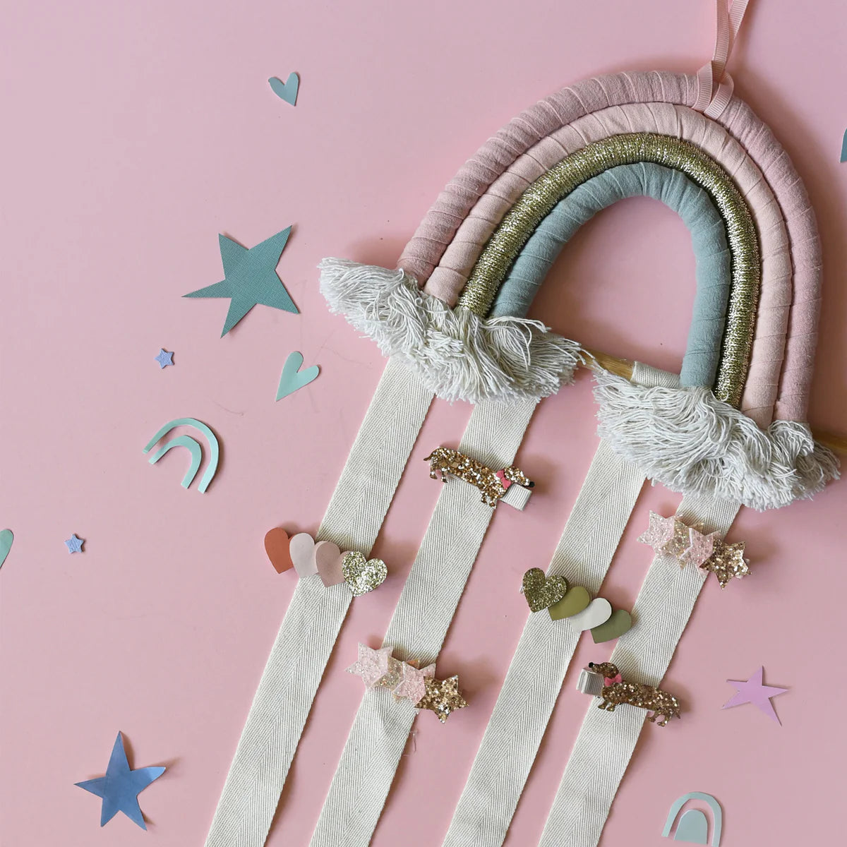 Rainbow drops clip hanger