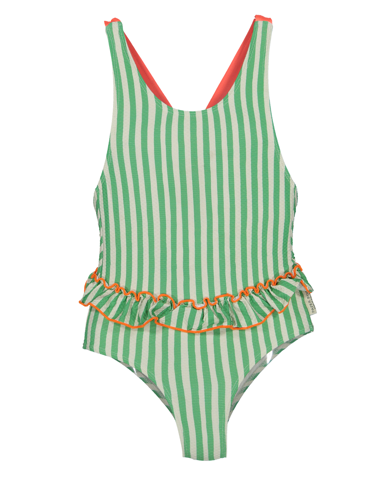 Pop stripes ruffles swimsuit