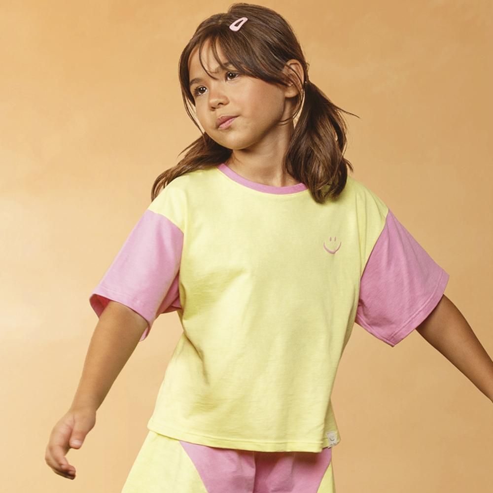 PINK/YELLOW T-SHIRT