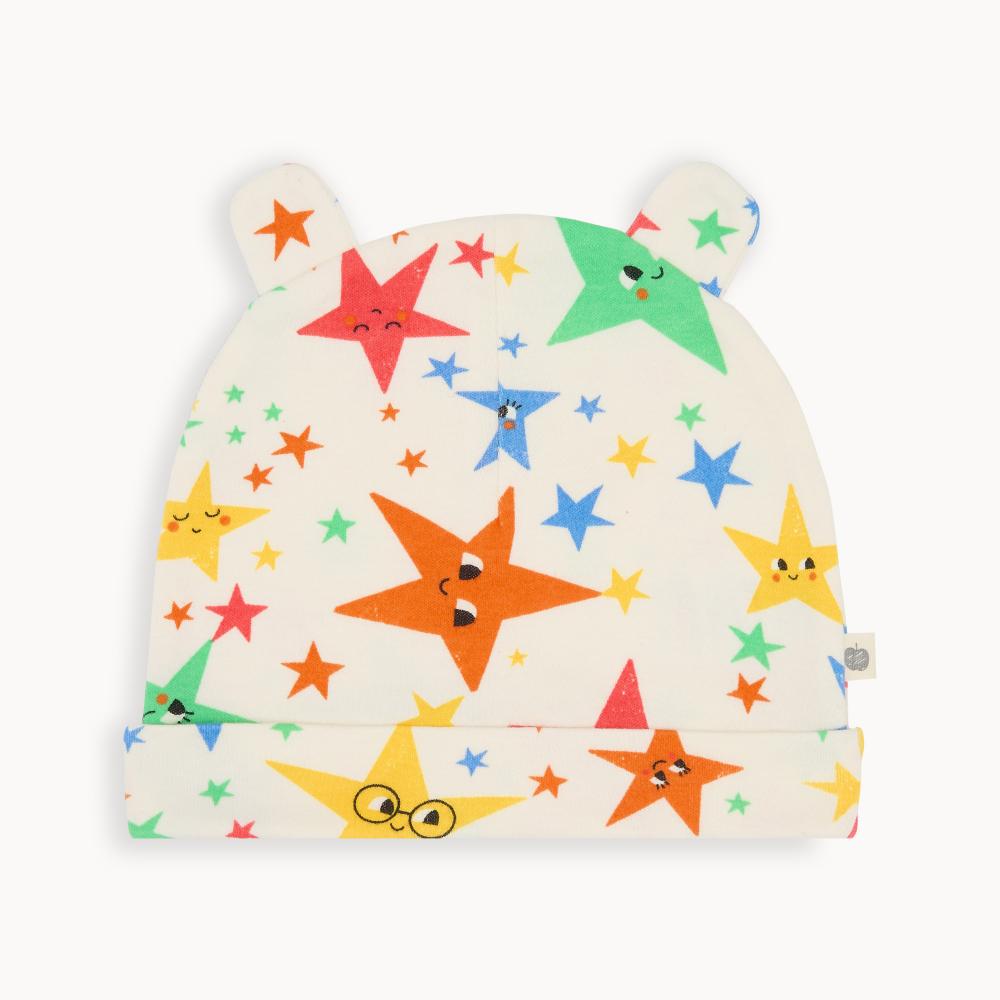 Star baby hat 100% organic cotton