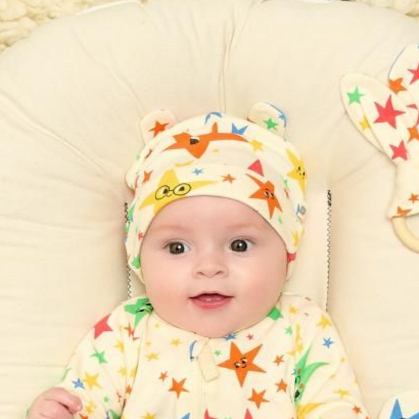 Star baby hat 100% organic cotton