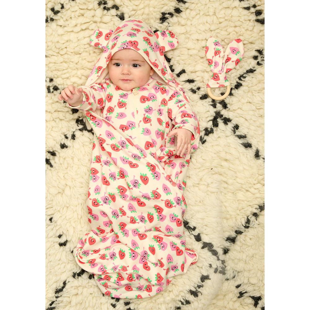 Berry baby blanket 100% organic cotton