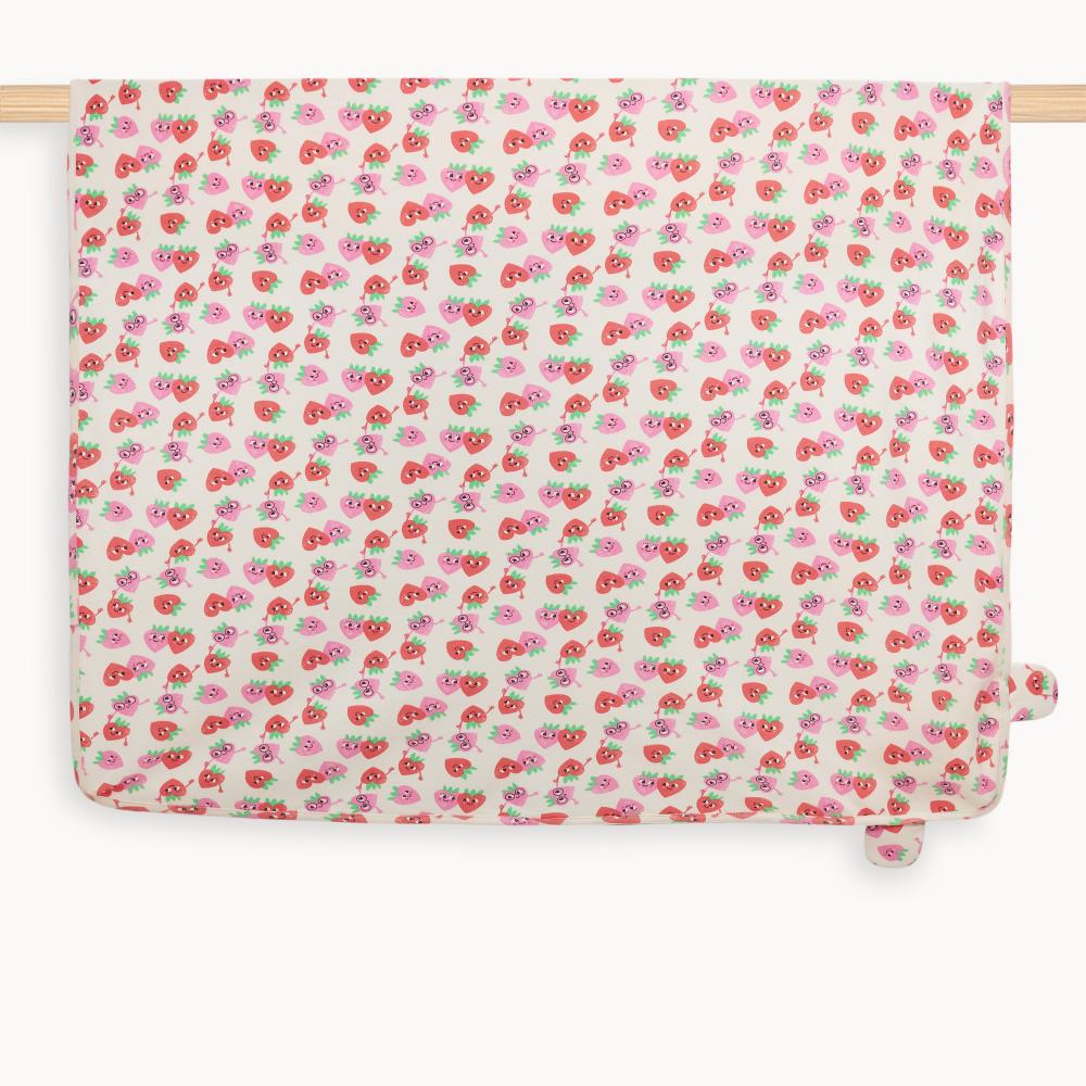 Berry baby blanket 100% organic cotton