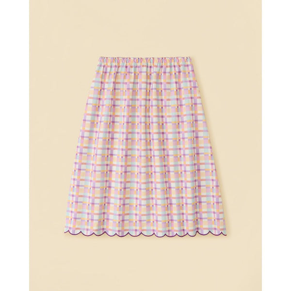 Picnic Skirt In Scallop Plaid